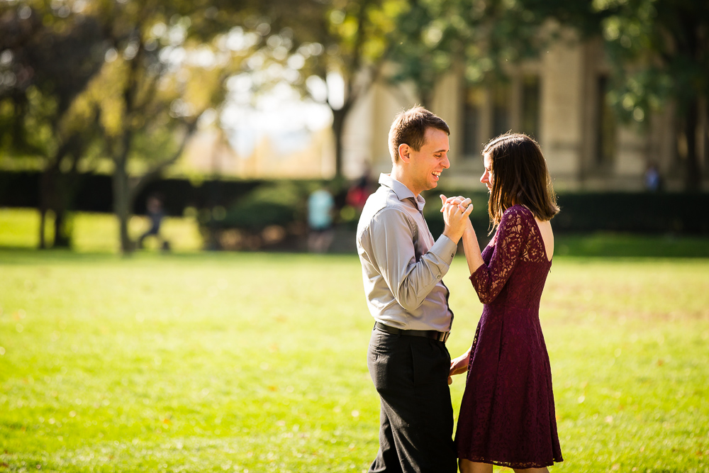 fun engagement photo Pittsburgh